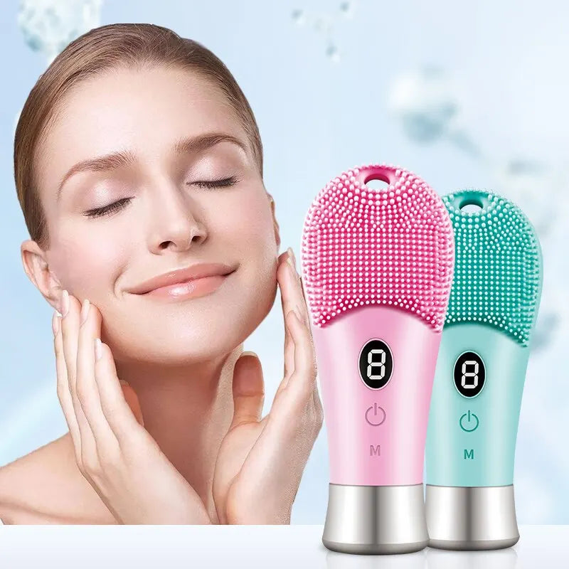 9-Gear Ultrasonic Facial Brush Cleaner