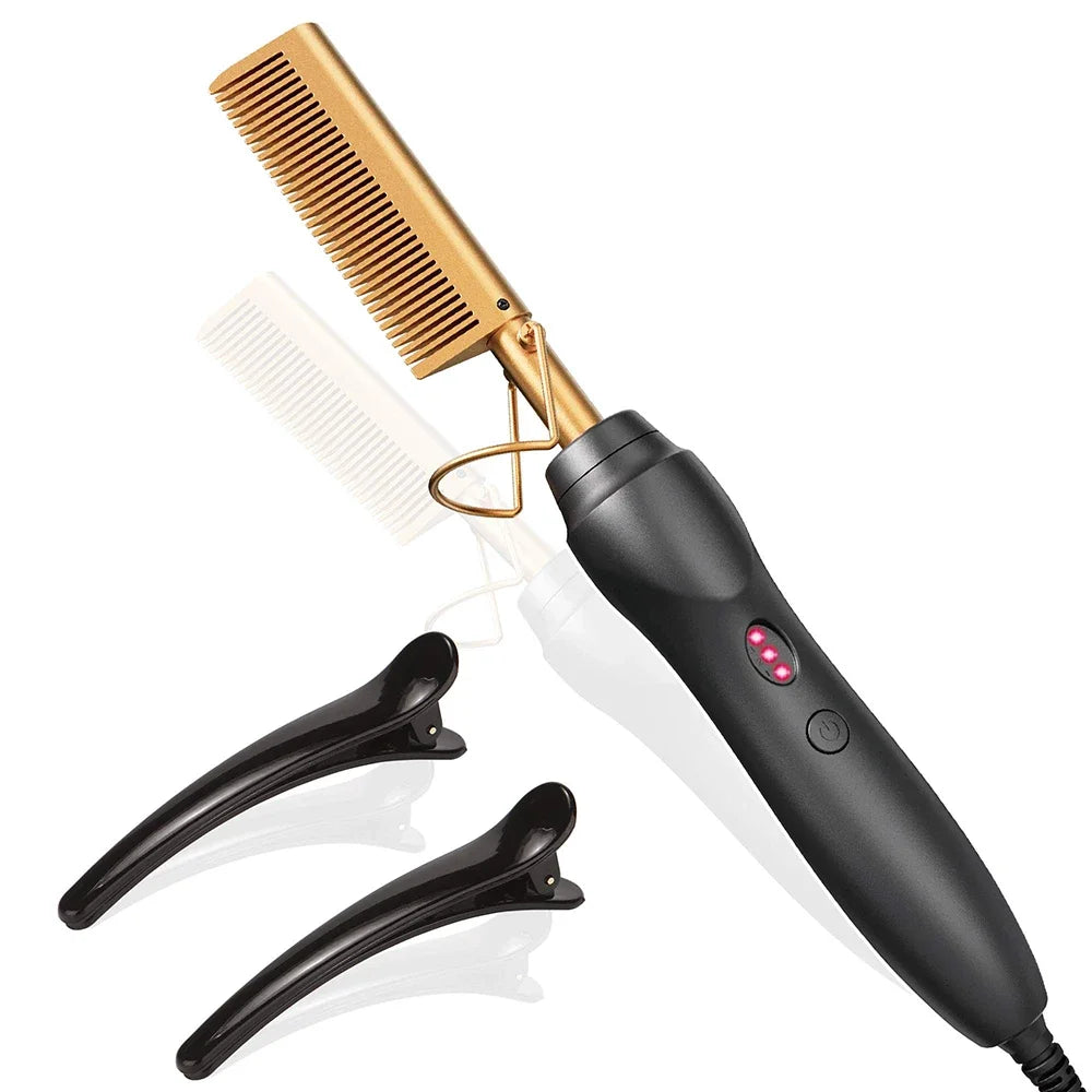 Portable Hot Comb Hair Straightener