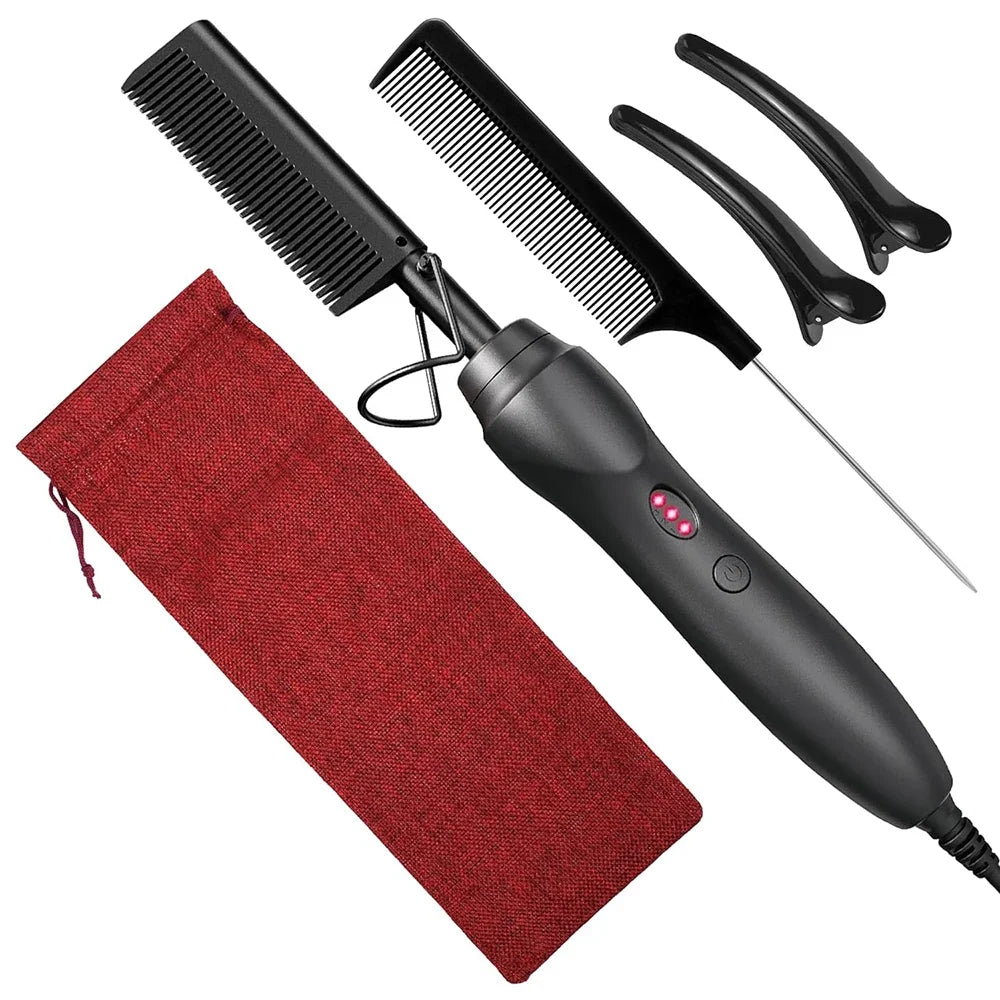 Portable Hot Comb Hair Straightener