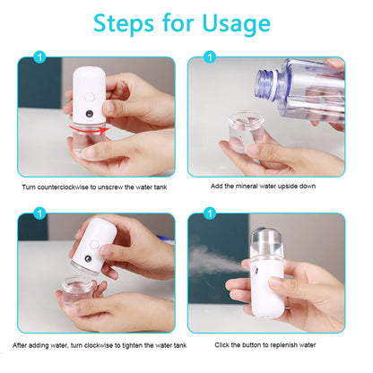 USB Mist Facial Sprayer Rechargeable Nebulizer