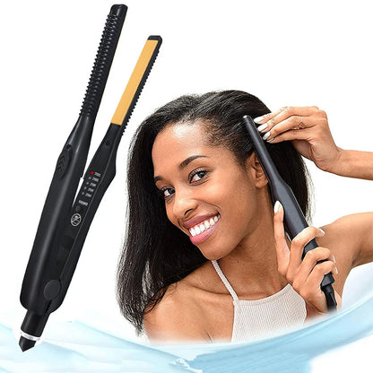 2-in-1 Adjustable Temperature Flat Iron Hair Straightener