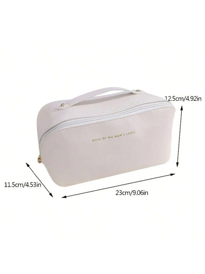 Large Capacity Portable Leather Travel Cosmetic Bag