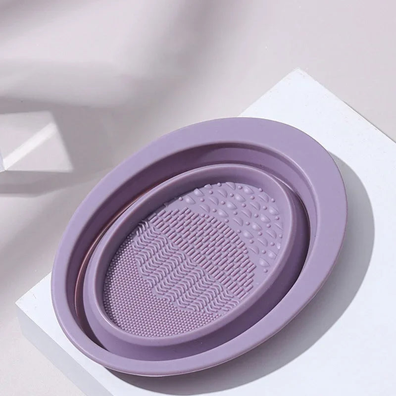 Silicone Foldable Makeup Brush Cleaner Bowl