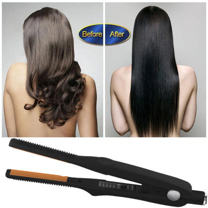 2-in-1 Adjustable Temperature Flat Iron Hair Straightener