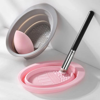 Silicone Foldable Makeup Brush Cleaner Bowl