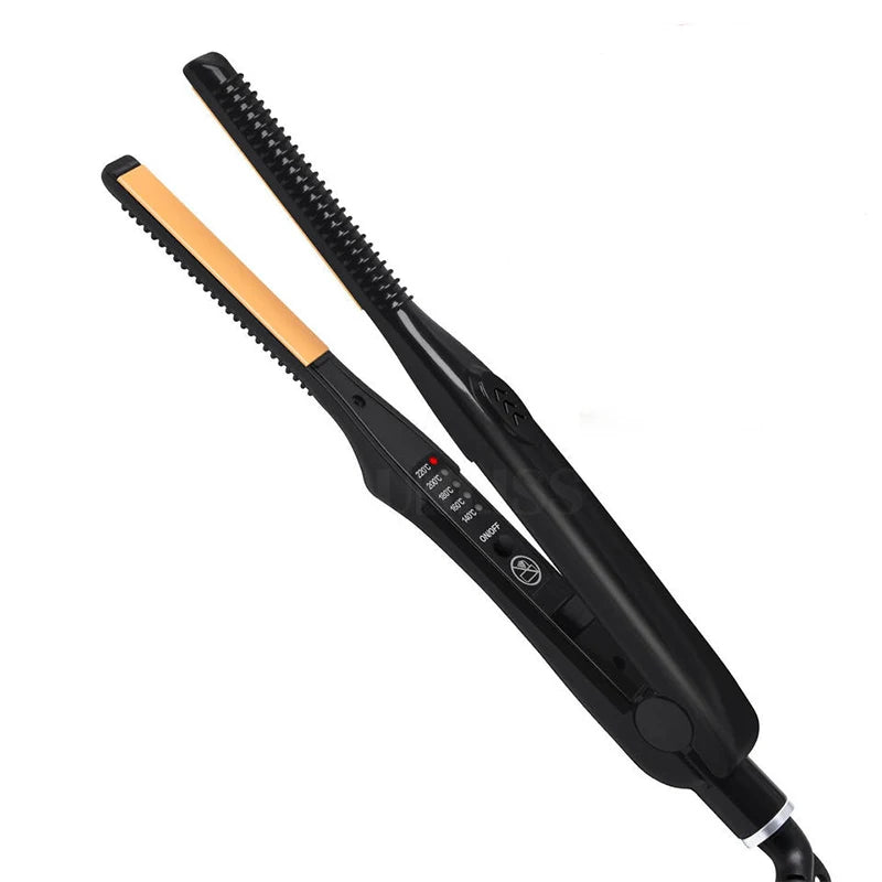 2-in-1 Adjustable Temperature Flat Iron Hair Straightener