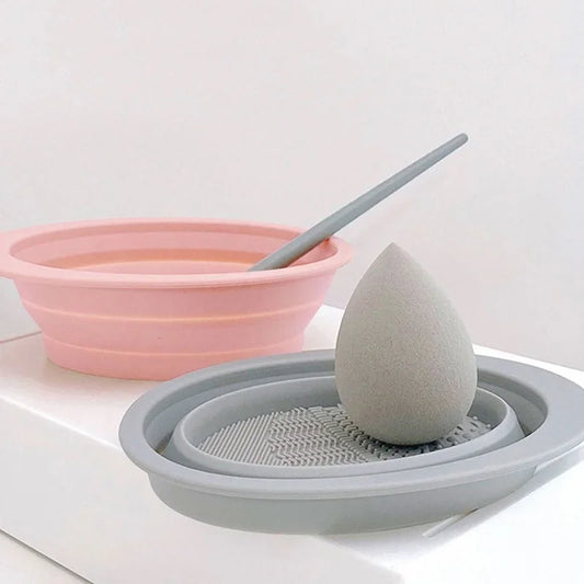 Silicone Foldable Makeup Brush Cleaner Bowl