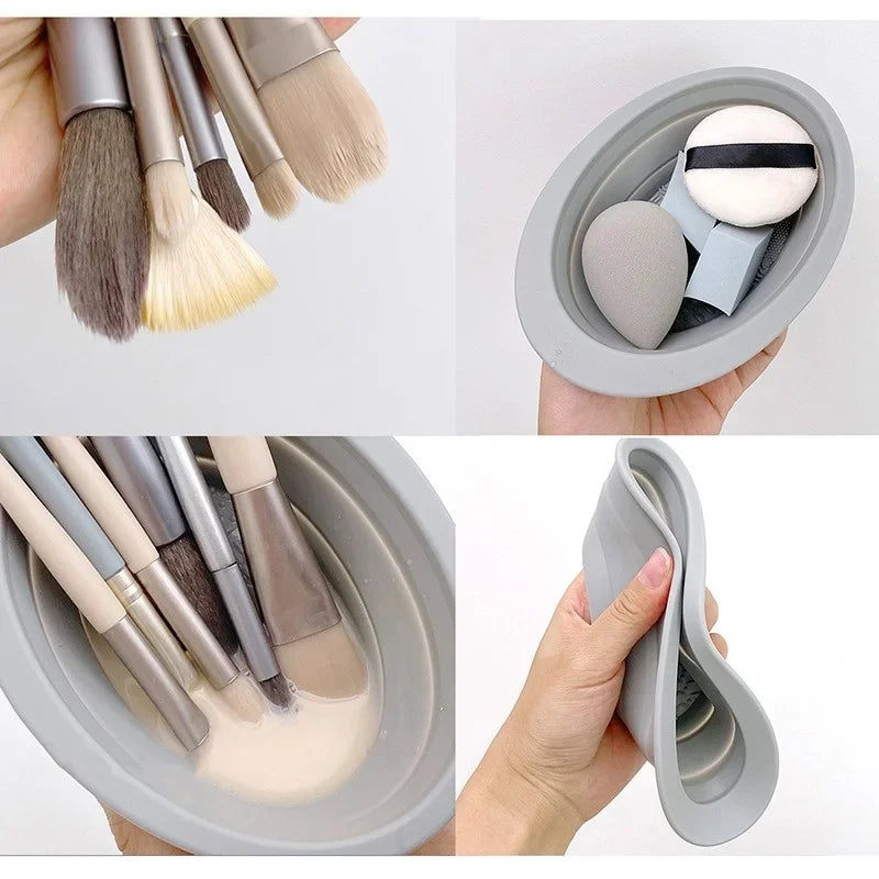 Silicone Foldable Makeup Brush Cleaner Bowl